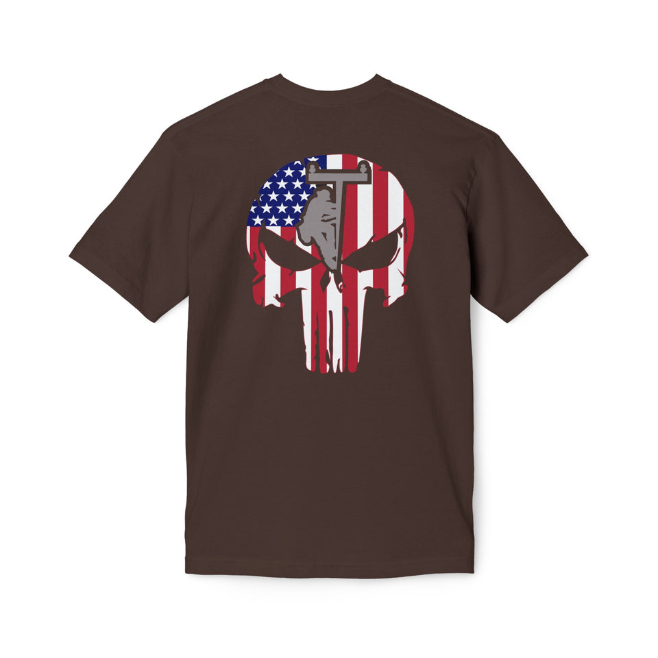 "Lineman Flag Punisher Skull" T-Shirt