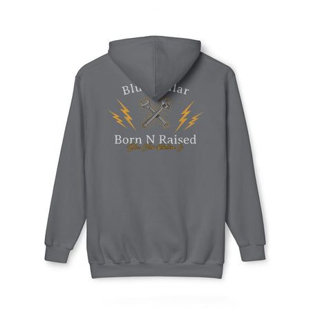 "Born N Raised"Blue Collar Hoodie