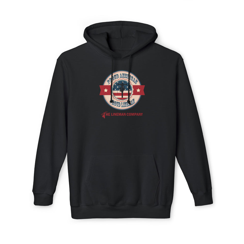 "Proud American, Proud Lineman" Hoodie