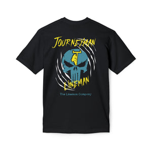 "Journeyman Lineman, Punisher Skull" T-Shirt