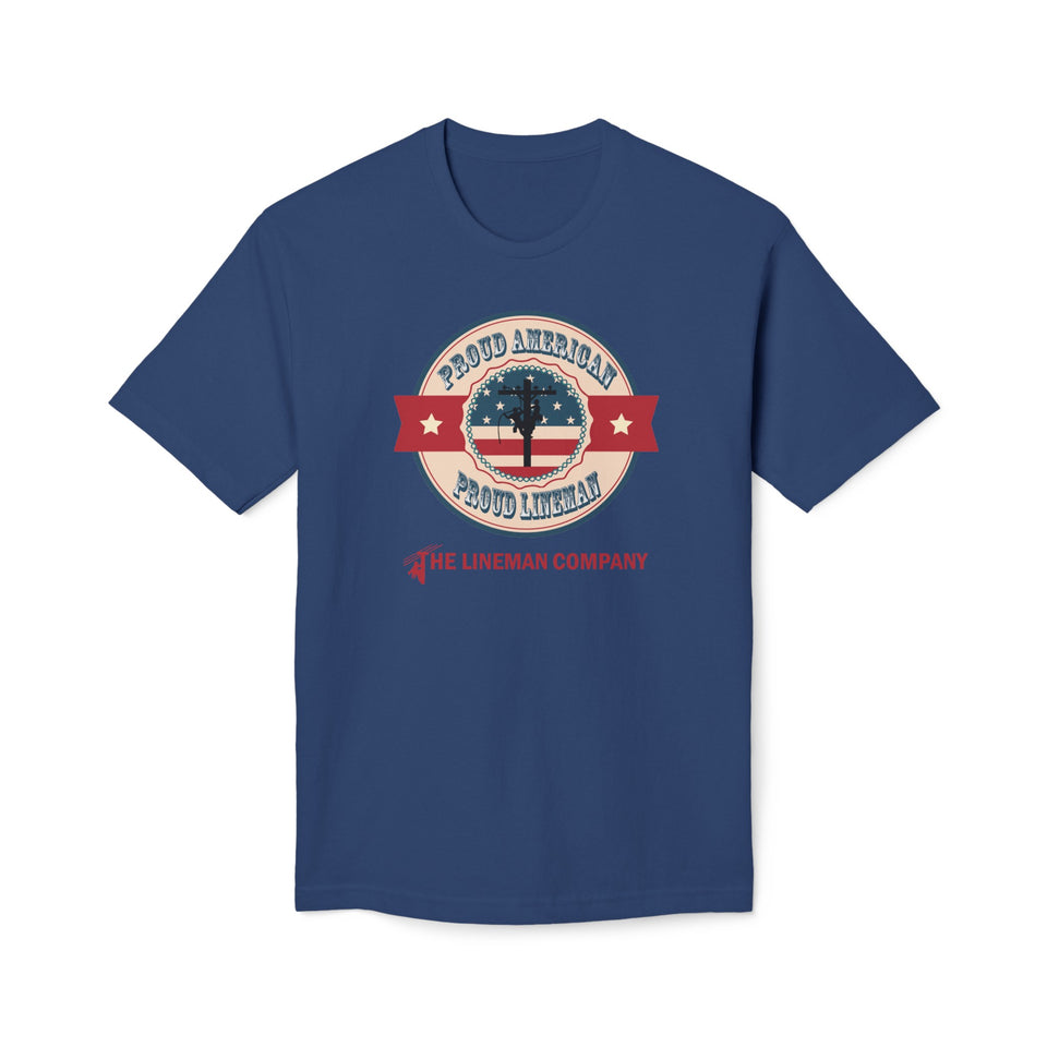 "Proud American, Proud Lineman" T-Shirt