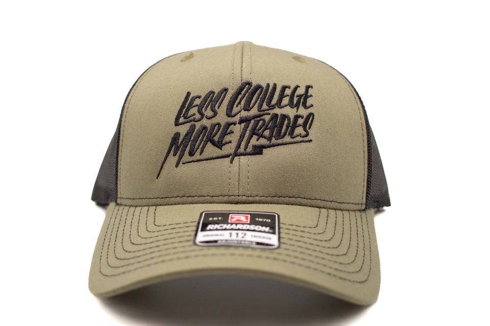 "Less College More Trades" Richardson 112 Hat