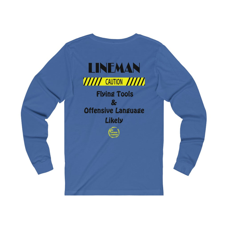 "Lineman, Caution" Long Sleeve T-Shirt (4 Colors)