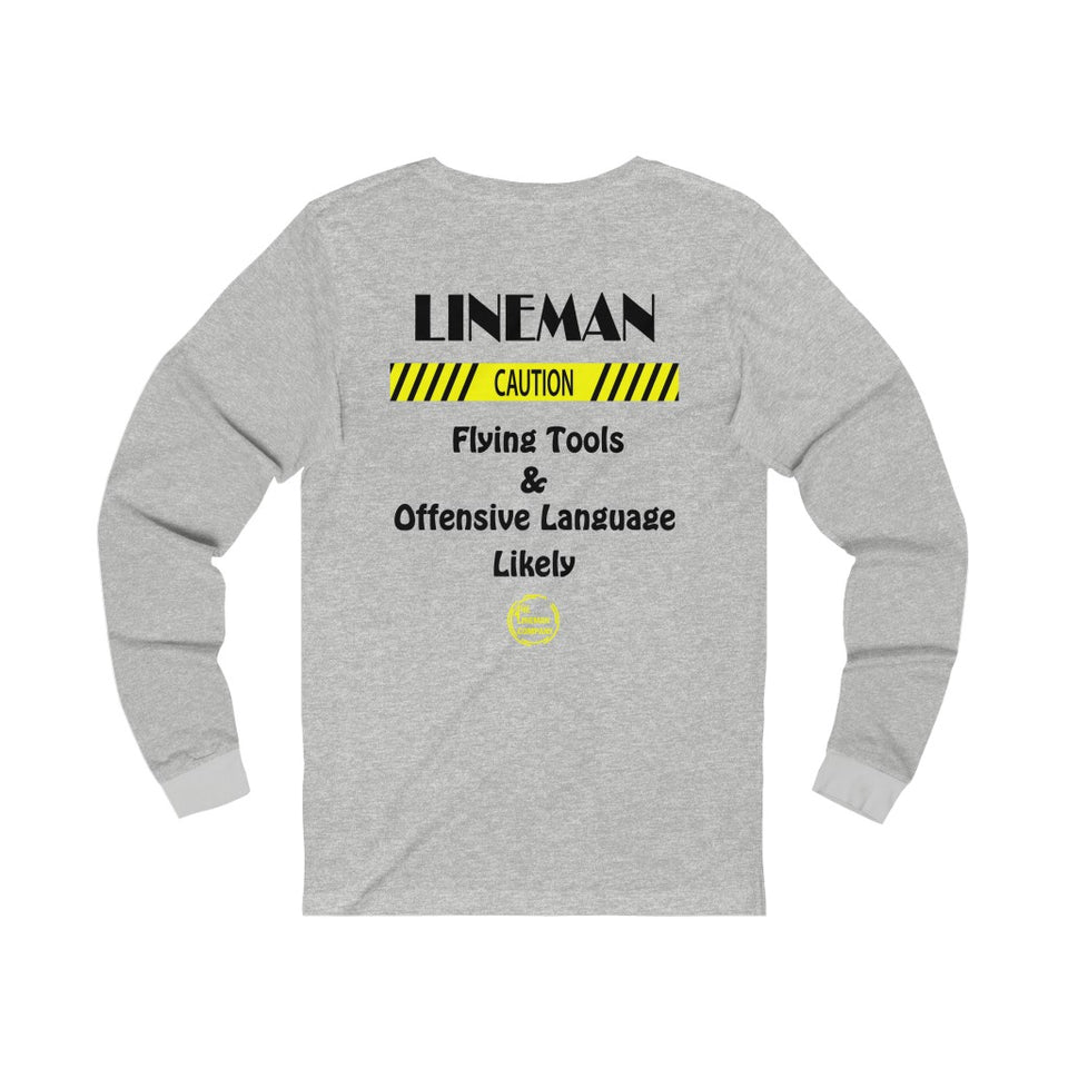 "Lineman, Caution" Long Sleeve T-Shirt (4 Colors)