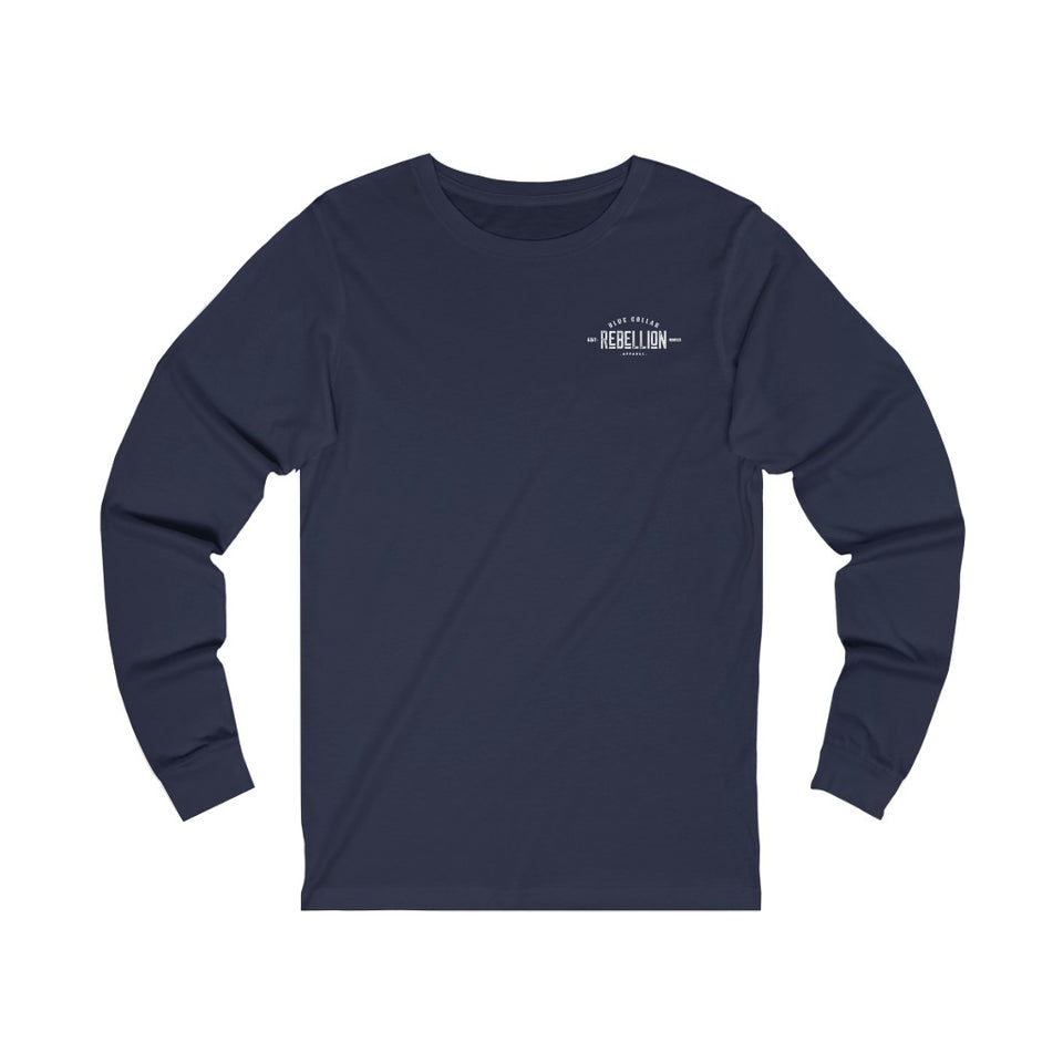 "Born N Raised"Blue Collar Long Sleeve T-Shirt