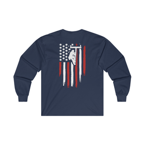 "American Flag Lineman #2" Long Sleeve T-Shirt