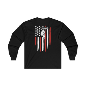 "American Flag Lineman #2" Long Sleeve T-Shirt