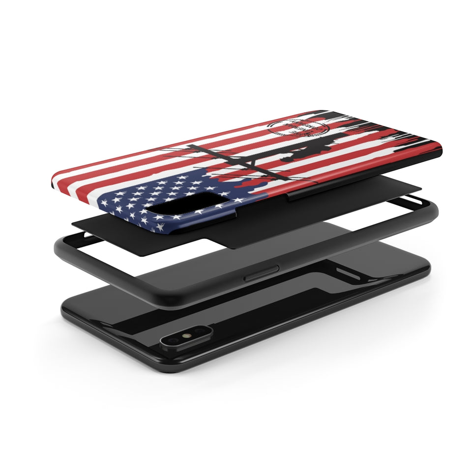 Tough iPhone American Flag Lineman Case