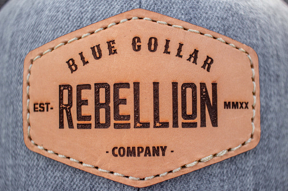 "Blue Collar Rebellion Co." Leather Patch Richardson Flat Bill Snapback