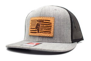 "Lineman Flag" Leather Patch Richardson Flat Bill