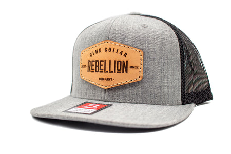 "Blue Collar Rebellion Co." Leather Patch Richardson Flat Bill Snapback