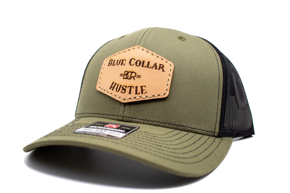 "Blue Collar Hustle" Leather Patch Richardson 112 Hat