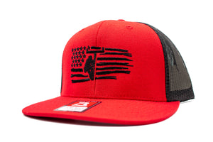 American Flag Lineman Embroidered Hat