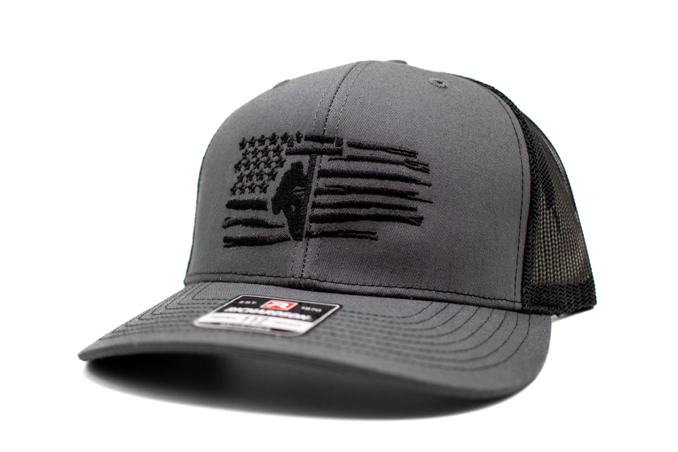 American Flag Lineman Embroidered Hat