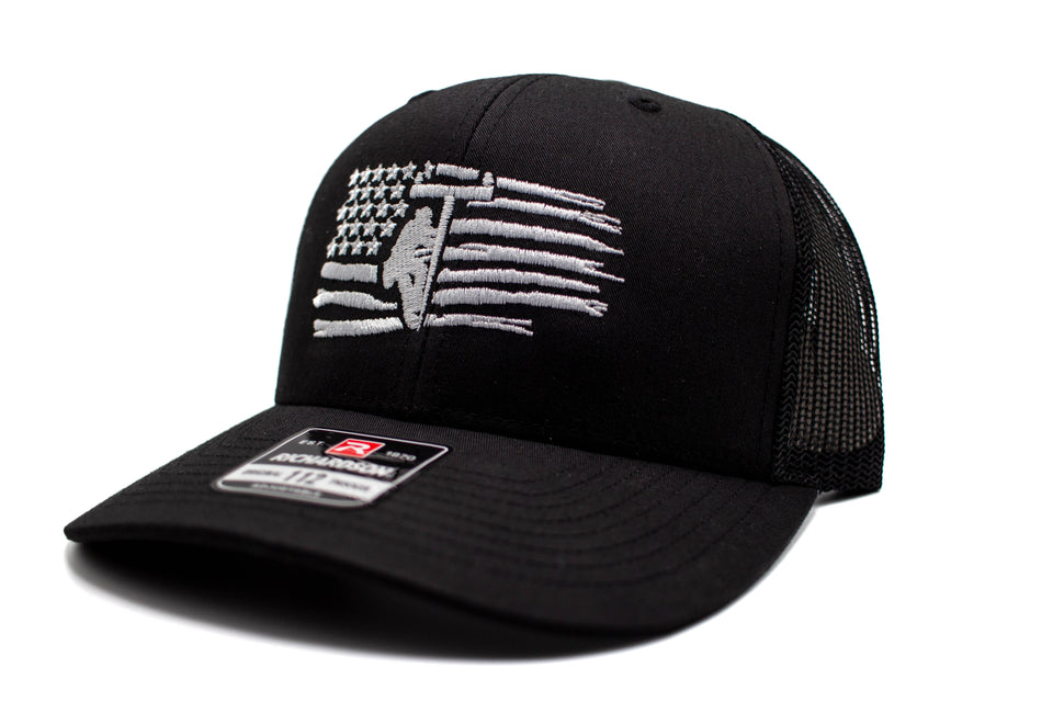 American Flag Lineman Embroidered Hat