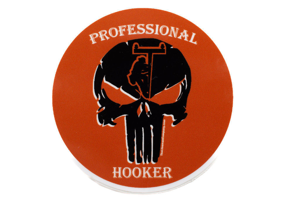 "Professional Hooker" 2.5x2.5" Sticker