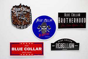 "Blue Collar Bloodline" 2.5x2.5" Sticker