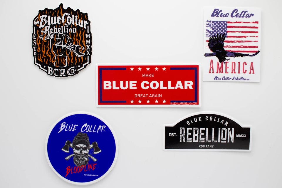 Blue Collar Hustle 2.5x2.5 Sticker – The Lineman Company