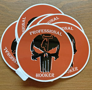 "Professional Hooker" 2.5x2.5" Sticker