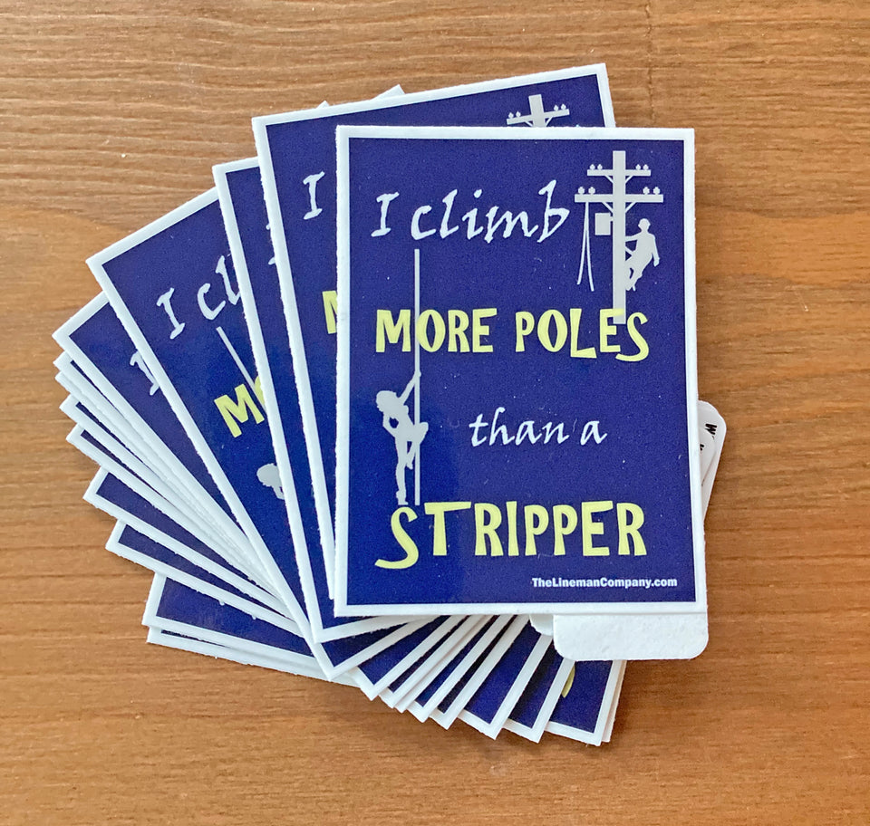 "More Poles Than a Stripper" 2x3" Sticker