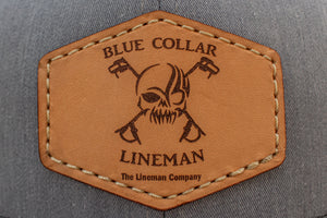 "Blue Collar Lineman" Leather Patch Richardson 112 Hat