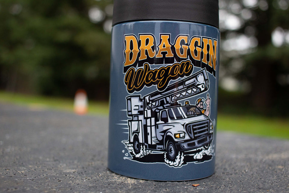 "Draggin Wagon" Stainless Steel Beer Sleeve