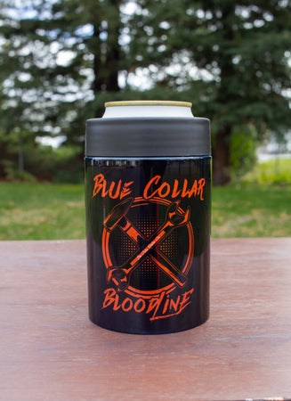 "Blue Collar Bloodline" Stainless Steel Beer Sleeve