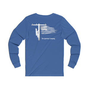 "Lineman Flag Pole" Long Sleeve T-Shirt (4 Colors)