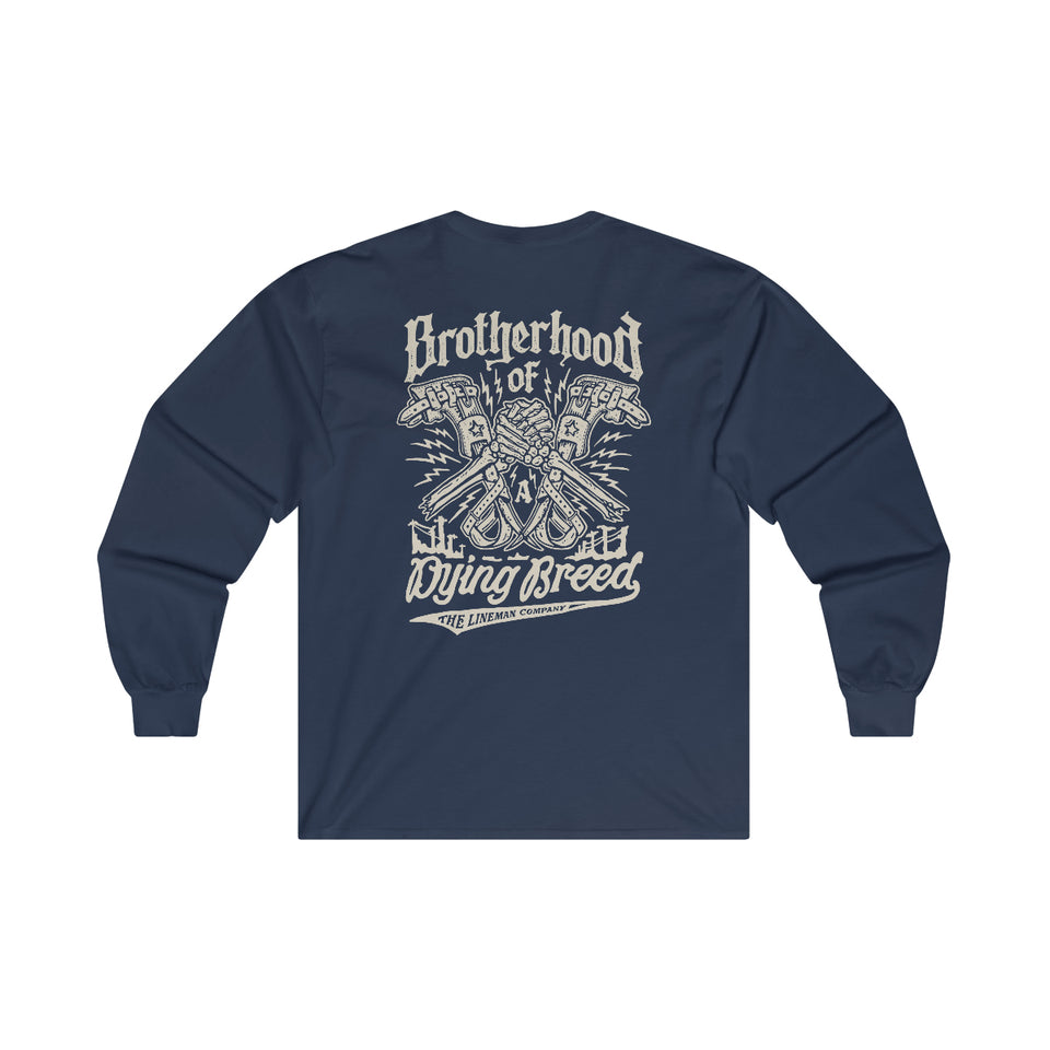 "Brotherhood of a Dying Breed Lineman Gaffs #2" Long Sleeve T-Shirt