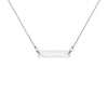 "Linewife" Silver, Engraved Bar Necklace (3 Colors)