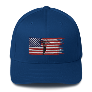 American Flag Lineman Flex Fit Hat