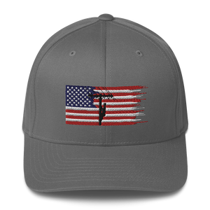 American Flag Lineman Flex Fit Hat