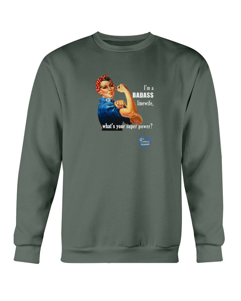 "Badass Linewife" Crewneck Sweatshirt (9 Colors)