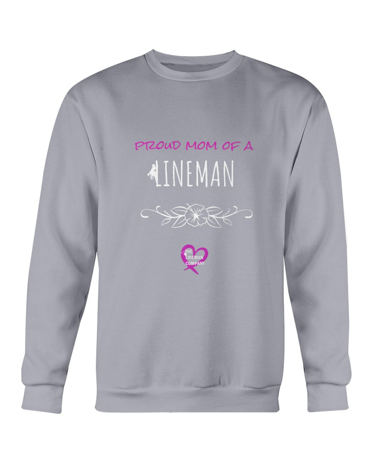 "Proud Mom of a Lineman" Crewneck Sweatshirt (6 Colors)