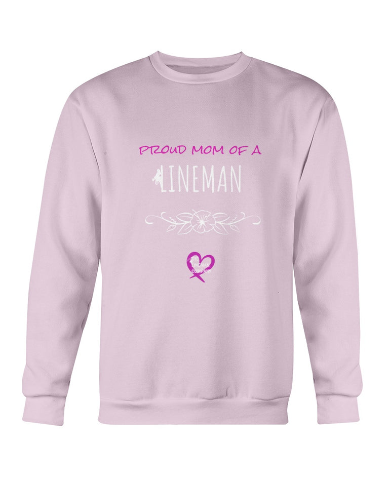 "Proud Mom of a Lineman" Crewneck Sweatshirt (6 Colors)